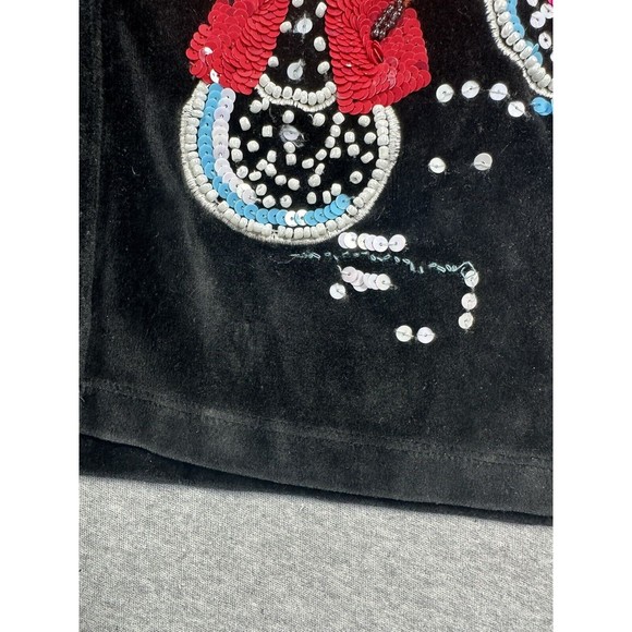 Michael Simon Event Snowman Ugly Christmas Sweater Sequin‎ XL Black - READ - Picture 9 of 11